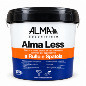 Alma Less - Stucco pronto all’uso 20 kg per rullo e spatola