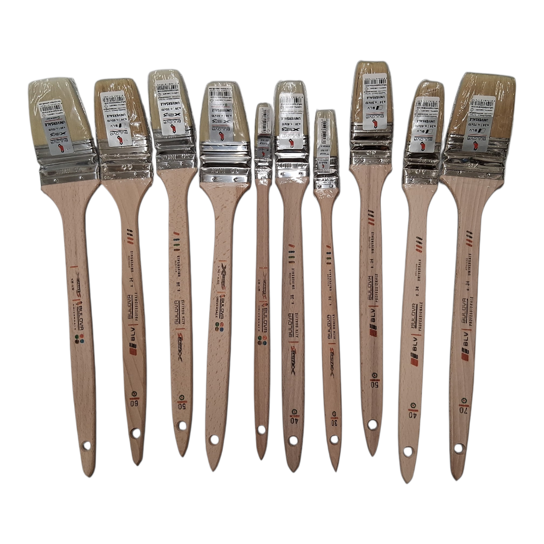 Pennelli Professionali Bulova – Set Diverse Misure per Pittura e Finiture
