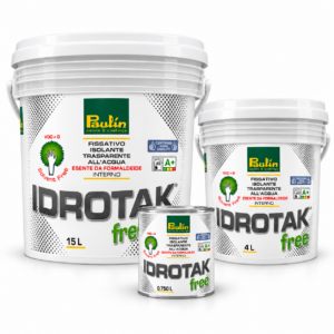Idrotak Free Paulin – Fissativo isolante trasparente all’acqua per interni