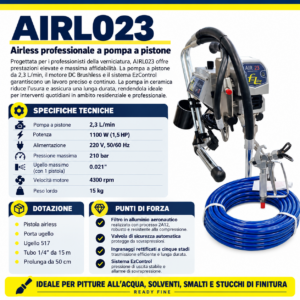 Pompa Airless Elettrica Professionale Fix Line AIRLO23