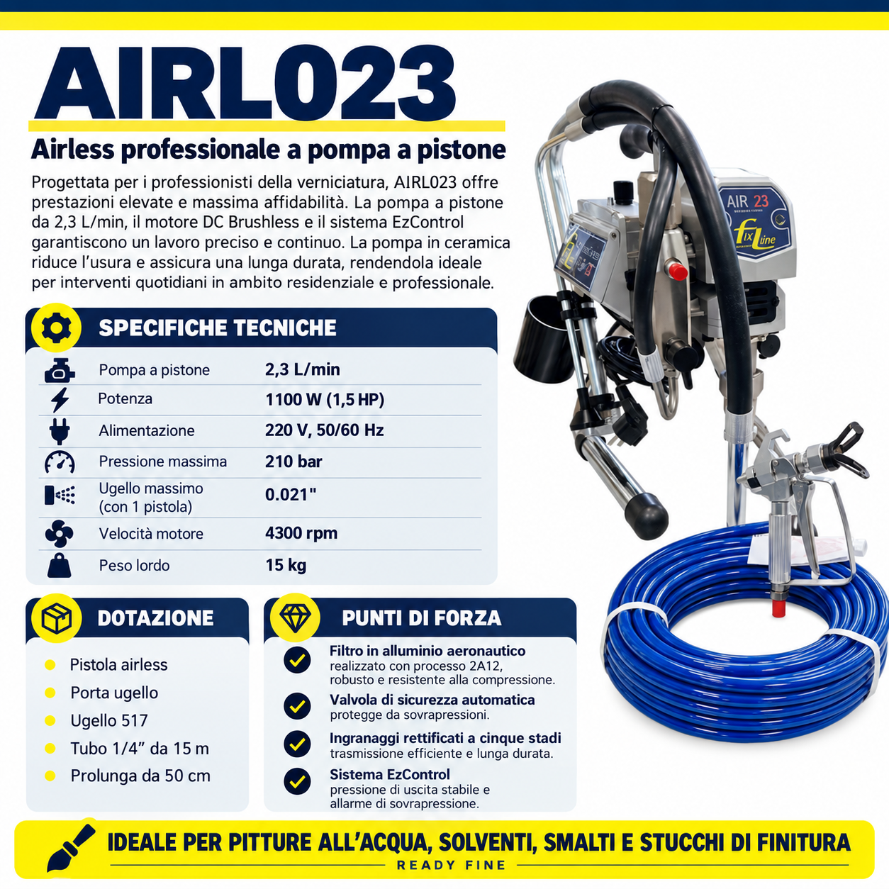 Pompa Airless Elettrica Professionale Fix Line AIRLO23